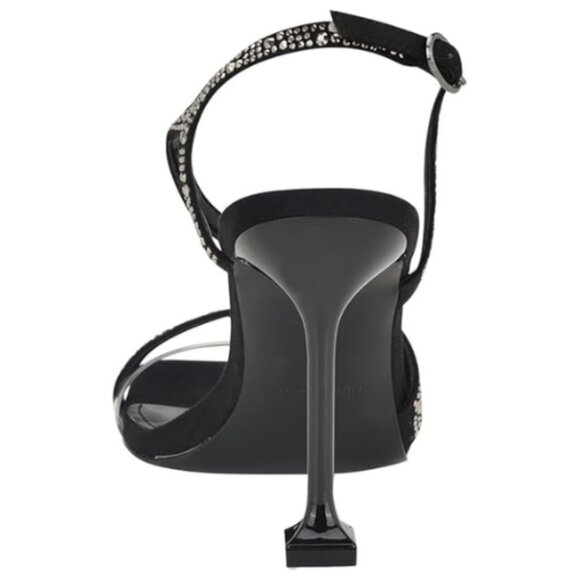 Nine West Women's Nines Heeled Sandal Black/Clear - Picture 4 of 6